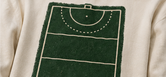 Detail van de veldprint op de rug